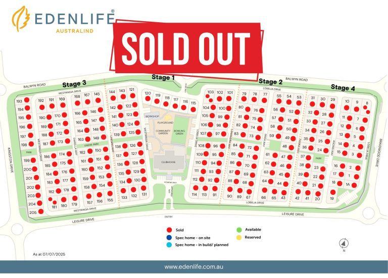 Edenlife Australind masterplan, sold out